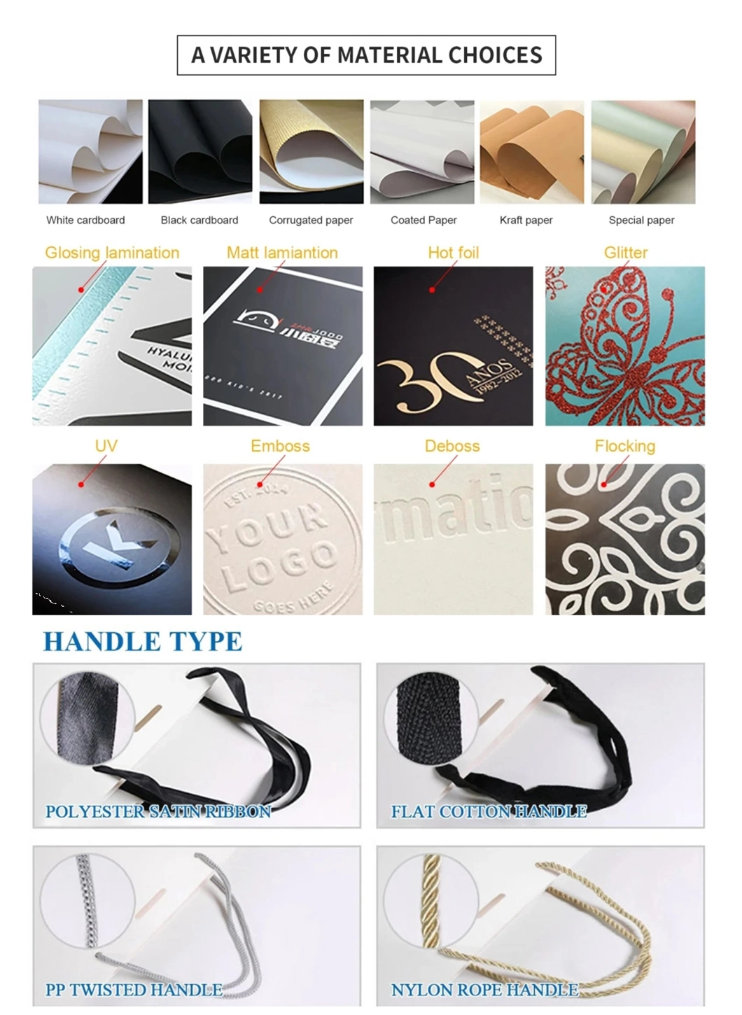 Hot Stamping Gifts Packing Gift Bags Recyclable High Quality Paper Customer Designer Bag