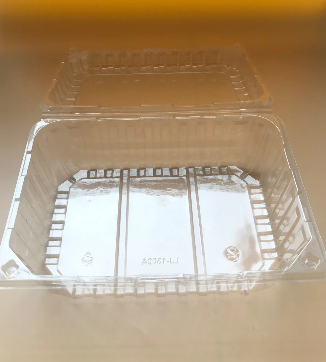 Transparent 500ml/75ml/1000ml Plastic Blister PET Food Tray Clamshell Packaging Supermarket