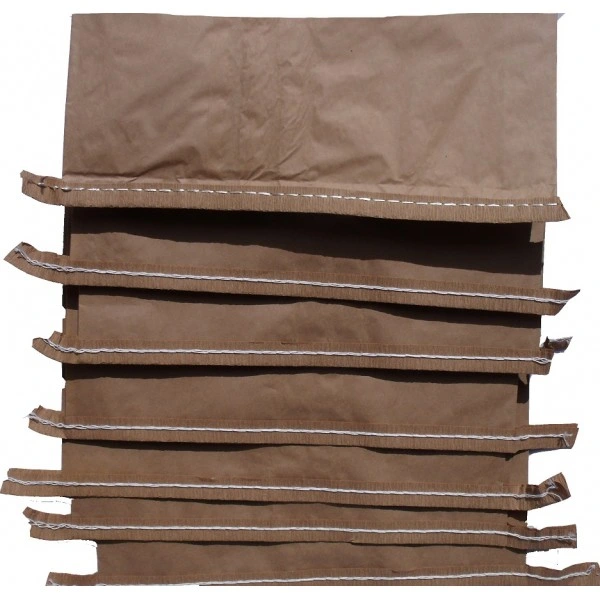 Customized White Kraft Paper Sacks with PP Woven Fabric Coated Sewing Bottom Kraft Paper Bags, Charcoal Bag