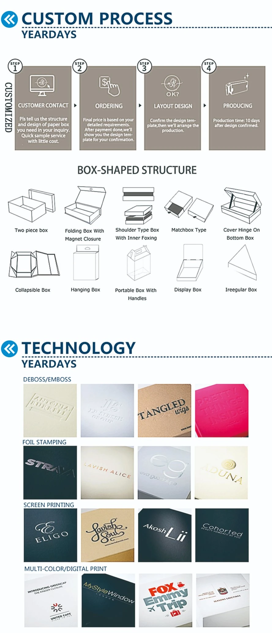 Custom Rigid Carton Gift Box for Extension Packaging